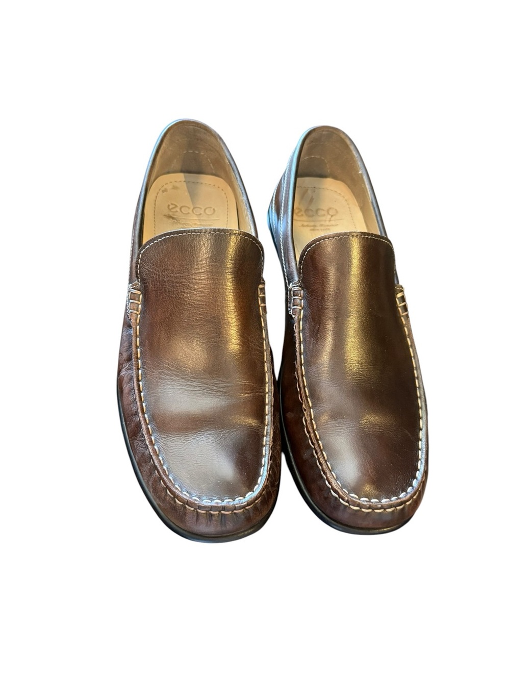 ECCO Brown Leather Slip-On Loafers EU 44 / US 10–10.5 - Picture 2 of 9